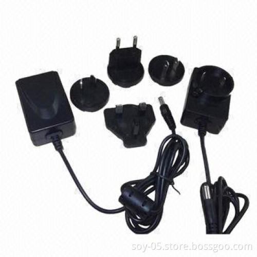 AC/DC Switching Adapters with 10W Interchangeable Plug, Built-in OCP and SCP